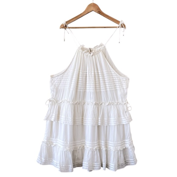ANTHROPOLOGIE Halter Tiered Ruffle Mini Dress Size M NEW - Picture 2 of 11